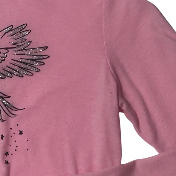 Wonder Nation Girls Long Sleeve Pink Unicorn Glitter Graphic Tee L (10-12) 1686 - Picture 5 of 6